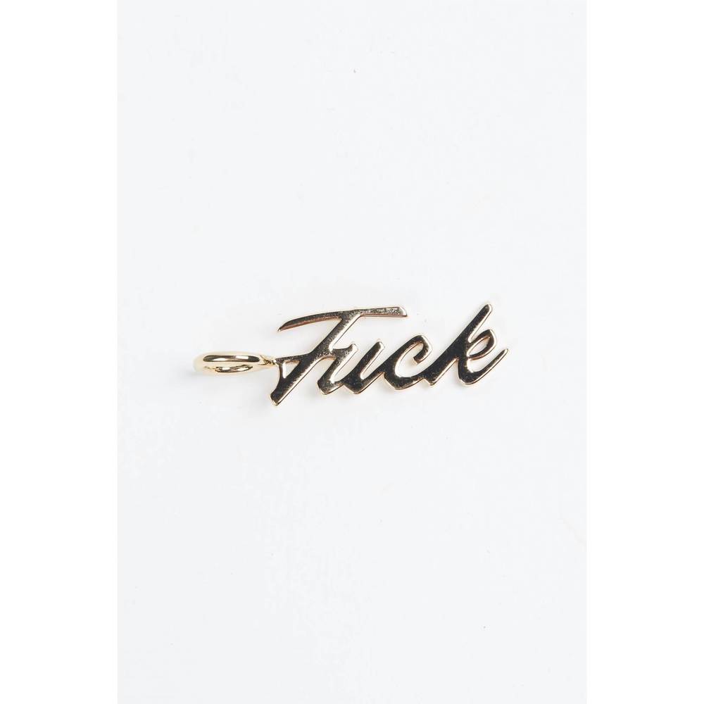 NEW EKLEXIC script pendant fuck in gold